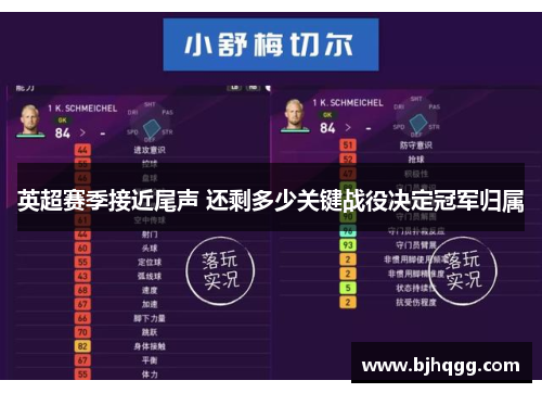 英超赛季接近尾声 还剩多少关键战役决定冠军归属